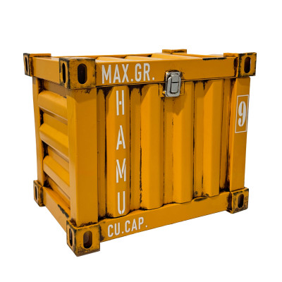 Truhe klein  im Container Design 26 * 20 * 20 cm  in Gelb - 1